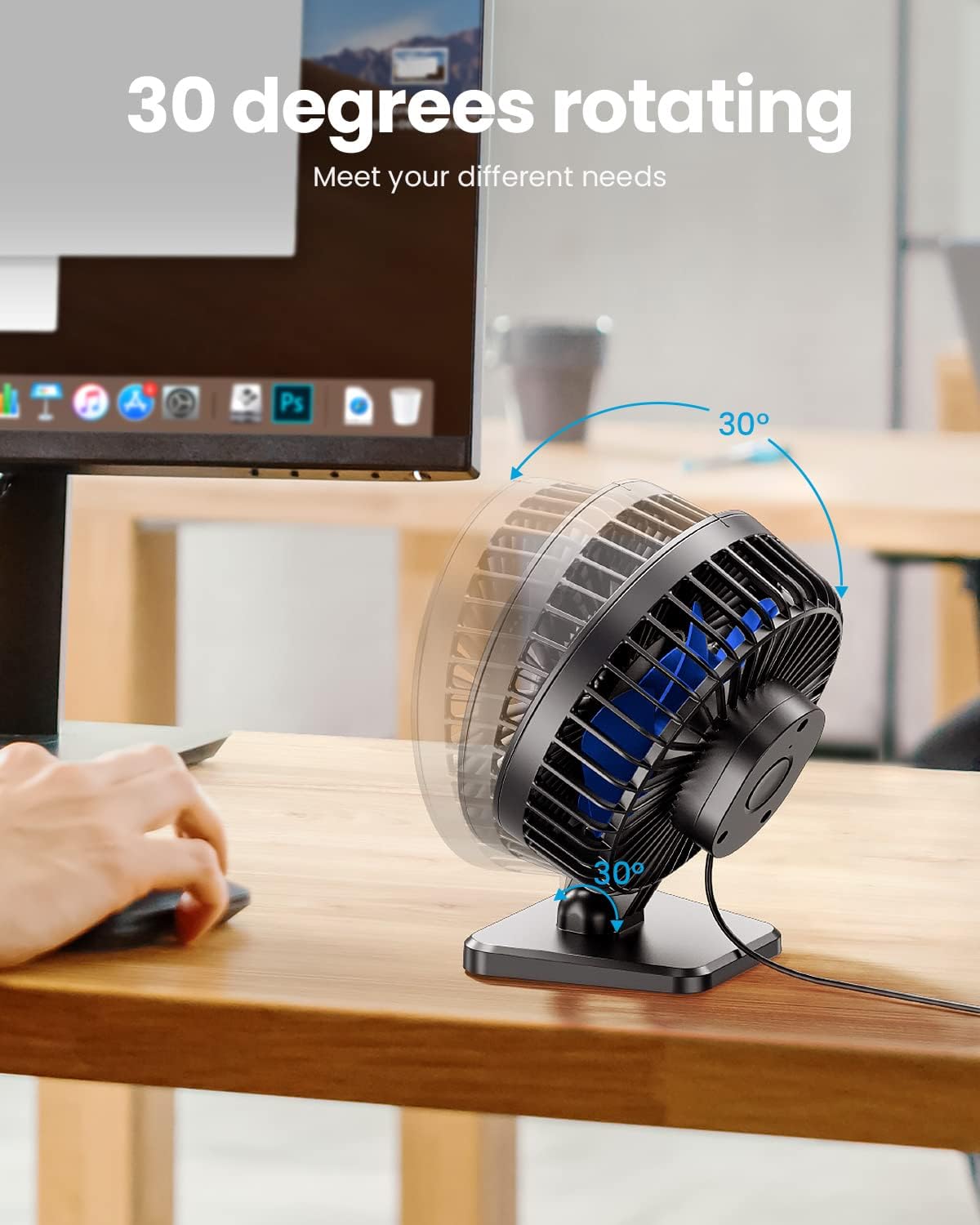 WhisperCool Mini Desk Fan